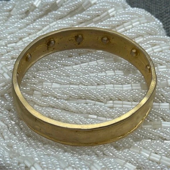 Vintage amazing leslie block bracelet gold tone #96 - Picture 2 of 7